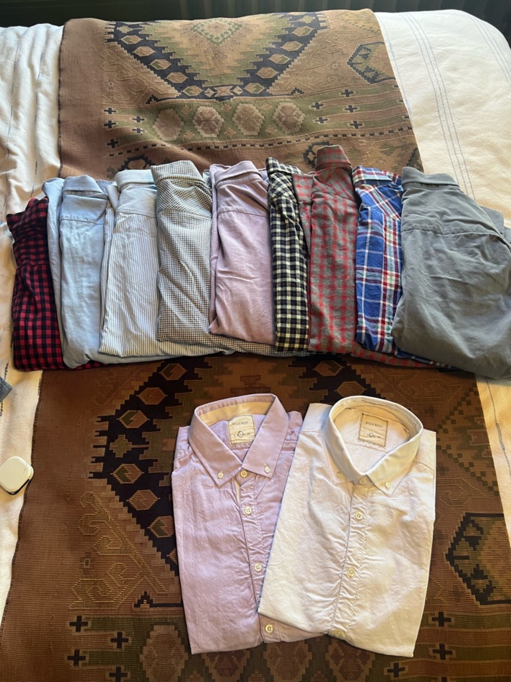 Lot of Billy Reid button downs- size Large